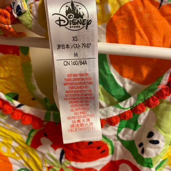 Disney Store XS Dress Mickey Mouse Fruit Summer Dress Short Length Slip Lined - Picture 5 of 10